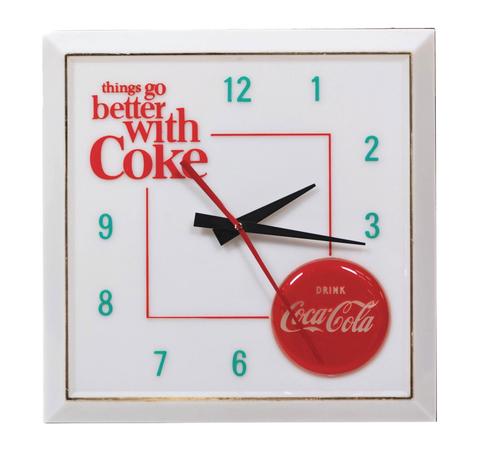 THINGS GO BETTER WITH A COKE WALL CLOCK. (1 of 2)