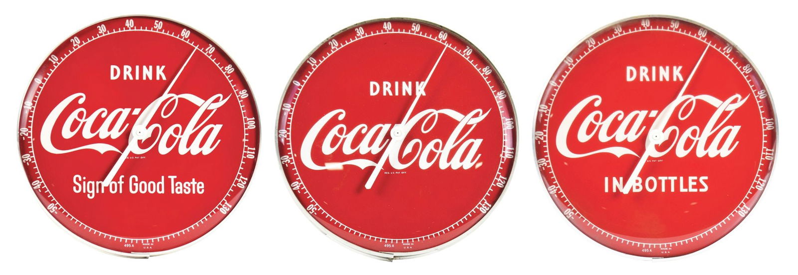 COLLECTION OF 3 COCA-COLA THERMOMETER SIGNS (1 of 2)