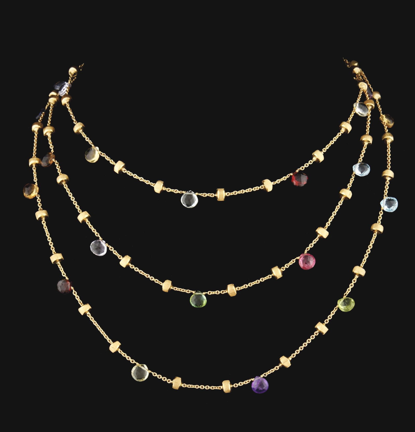 18K GOLD MARCO BICEGO 48" MULTI-COLOR PARADISE NECKLACE (1 of 5)