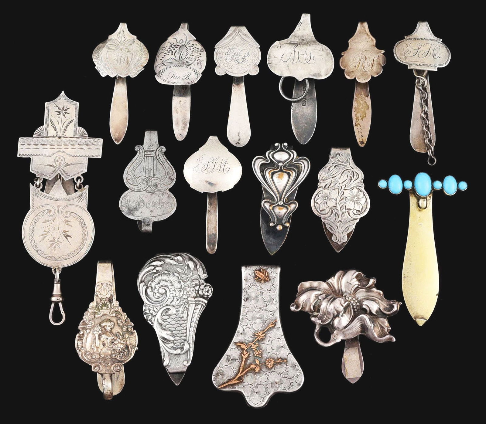 LOT OF 16: CHATELAINE CLIPS (1 of 2)