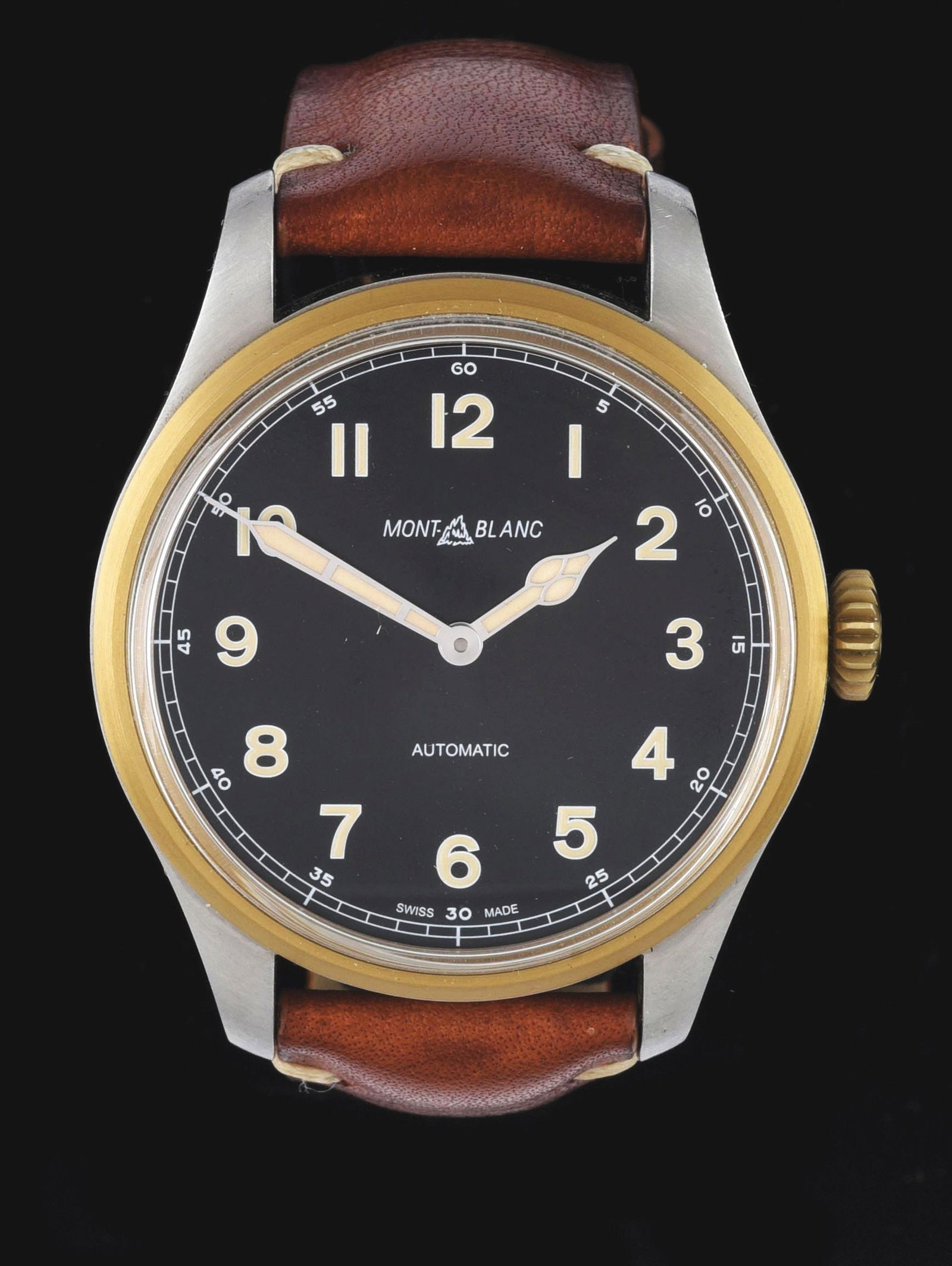 MONTBLANC 1858 AUTOMATIC 44MM WRISTWATCH W/ BOX (1 of 9)