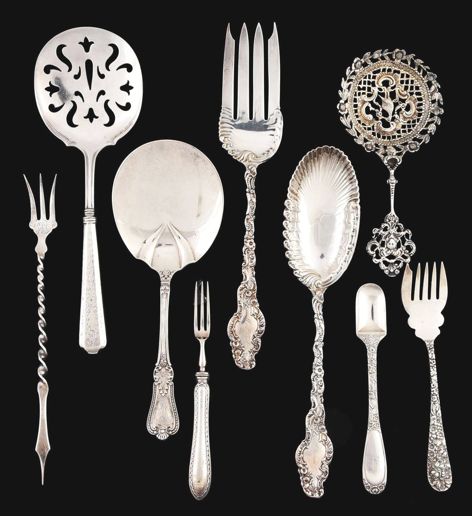 LOT OF STERLING SILVER ANTIQUE PIECES (1 of 5)