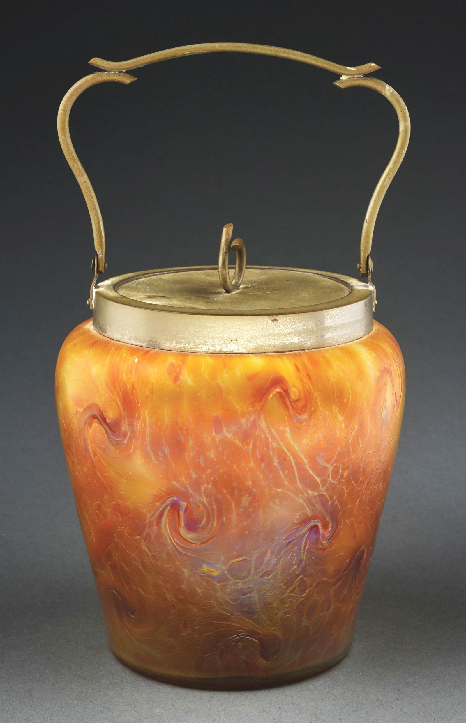 ART GLASS CRACKER JAR (1 of 6)