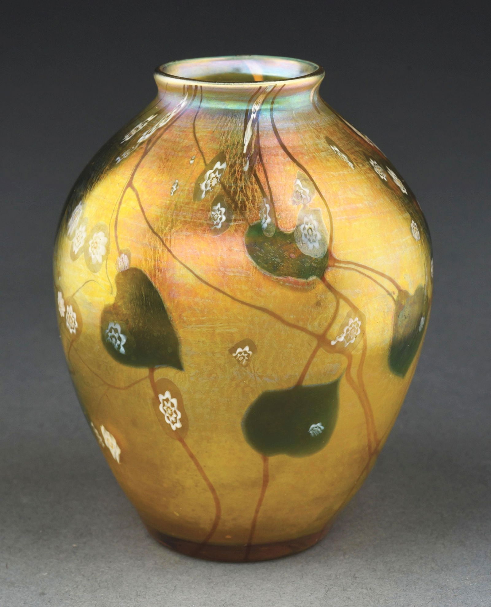 TIFFANY STUDIOS MILLEFIORI CABINET VASE (1 of 6)