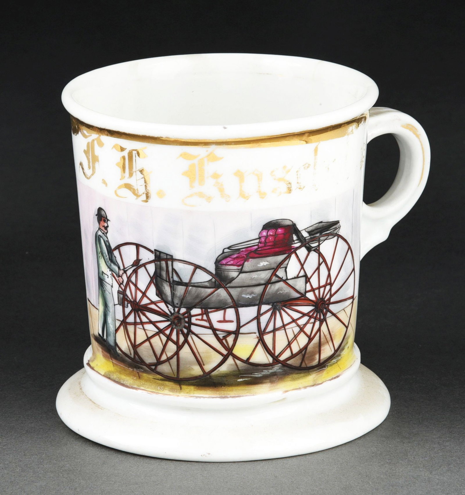 HORSE CARRIAGE PAINTER SHAVING MUG (1 of 5)