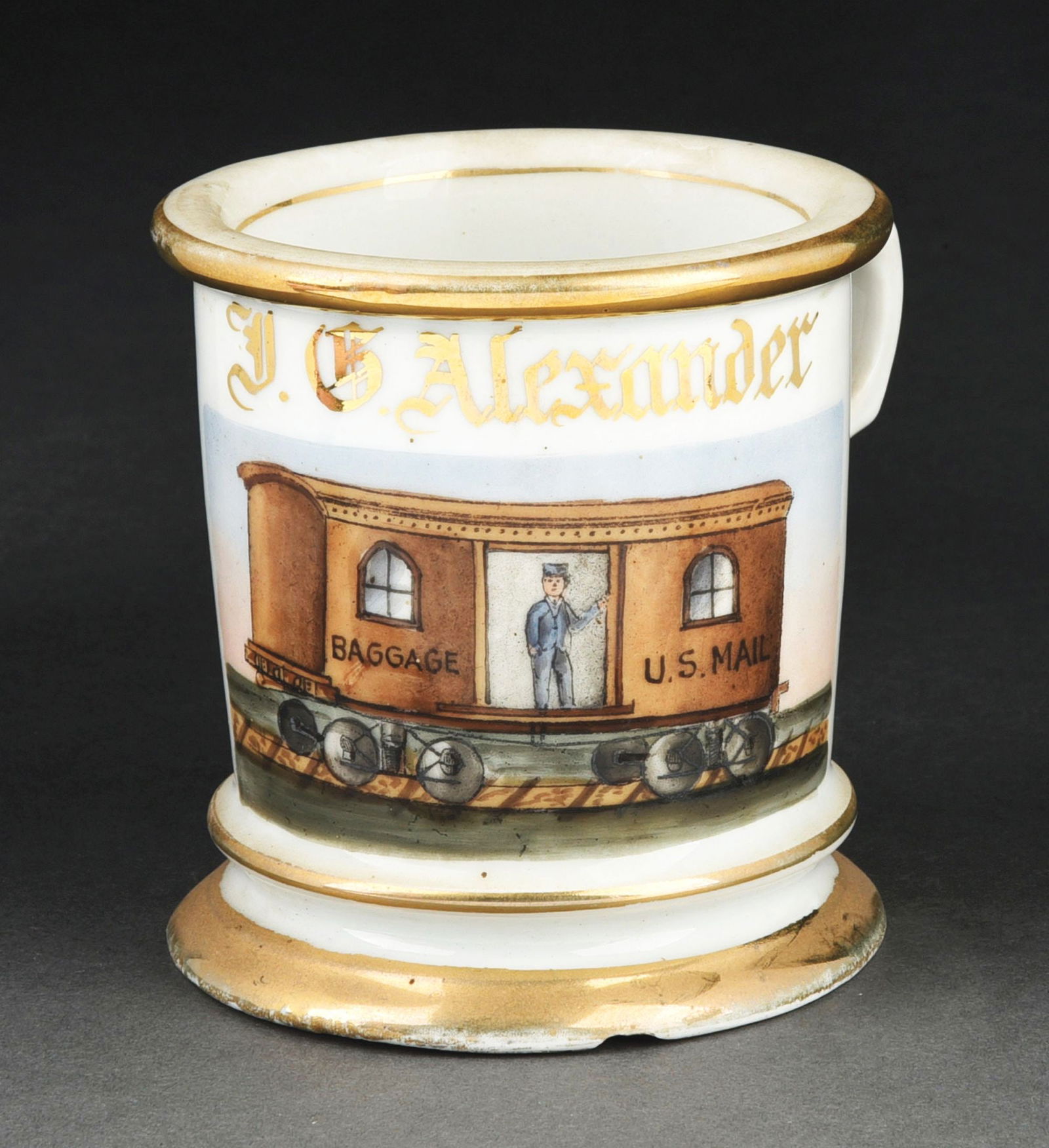 U.S. MAIL TRAIN CART SHAVING MUG (1 of 5)