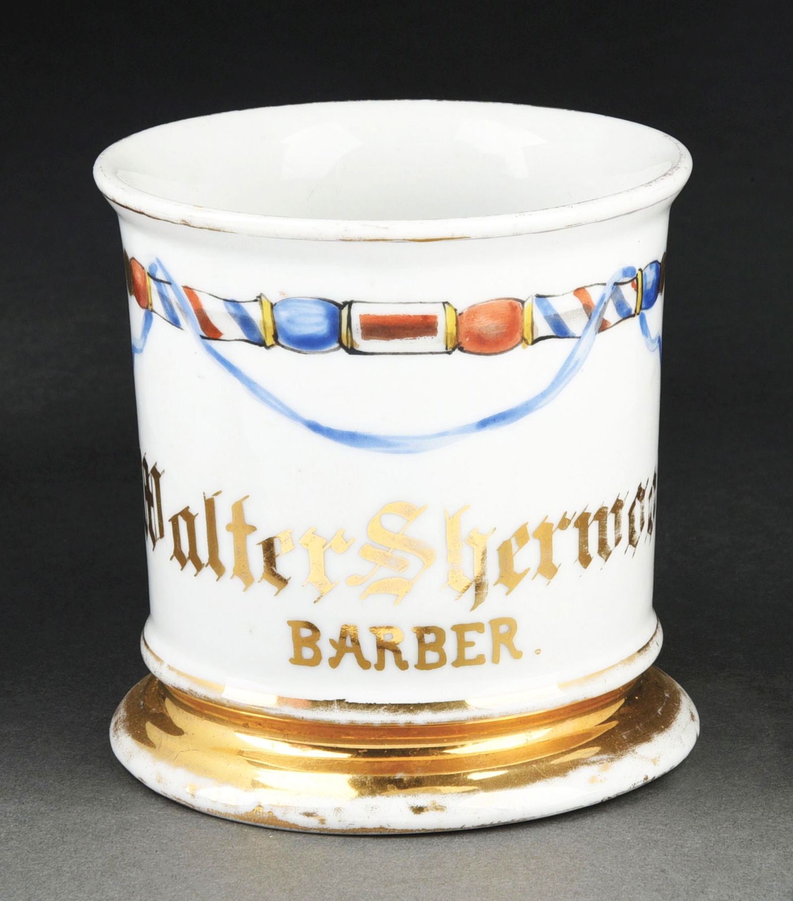 WALTER SHERMOOD BARBER SHAVING MUG (1 of 5)