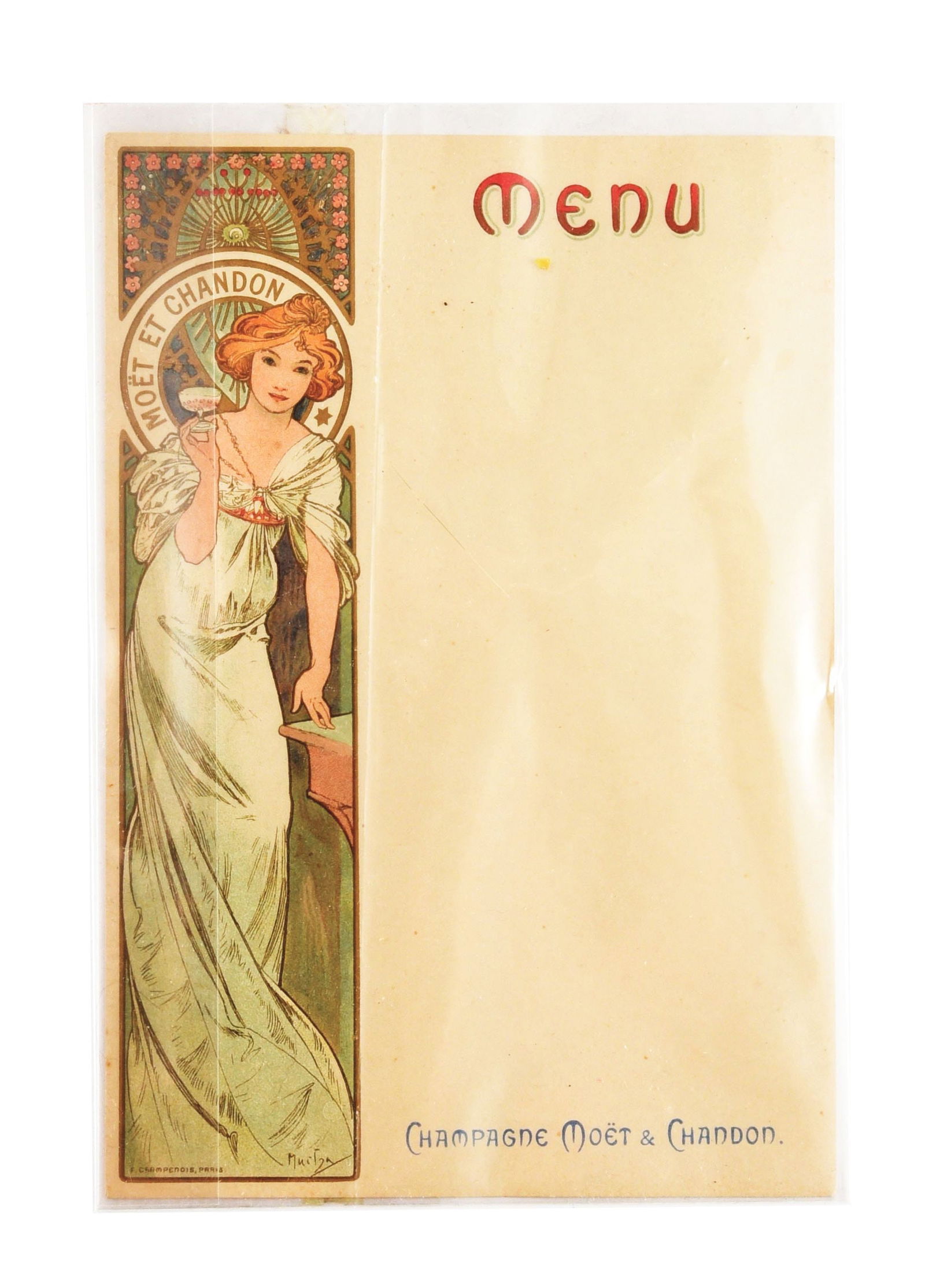 AFTER ALPHONSE MUCHA MENU CARD (1 of 2)