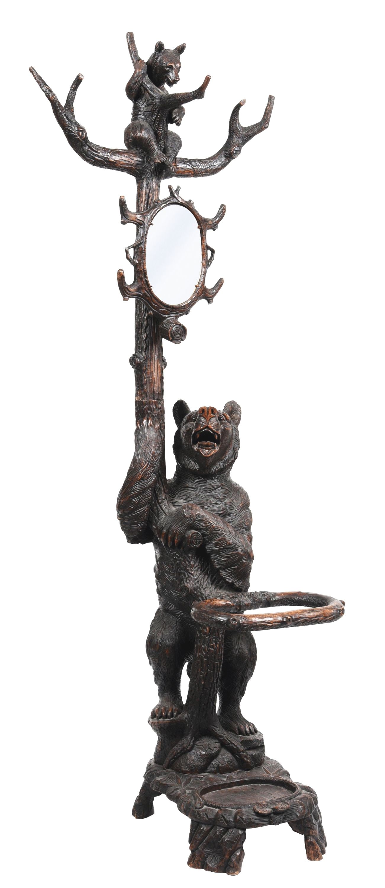 BLACK FOREST CARVED BEAR HALL TREE (1 of 6)