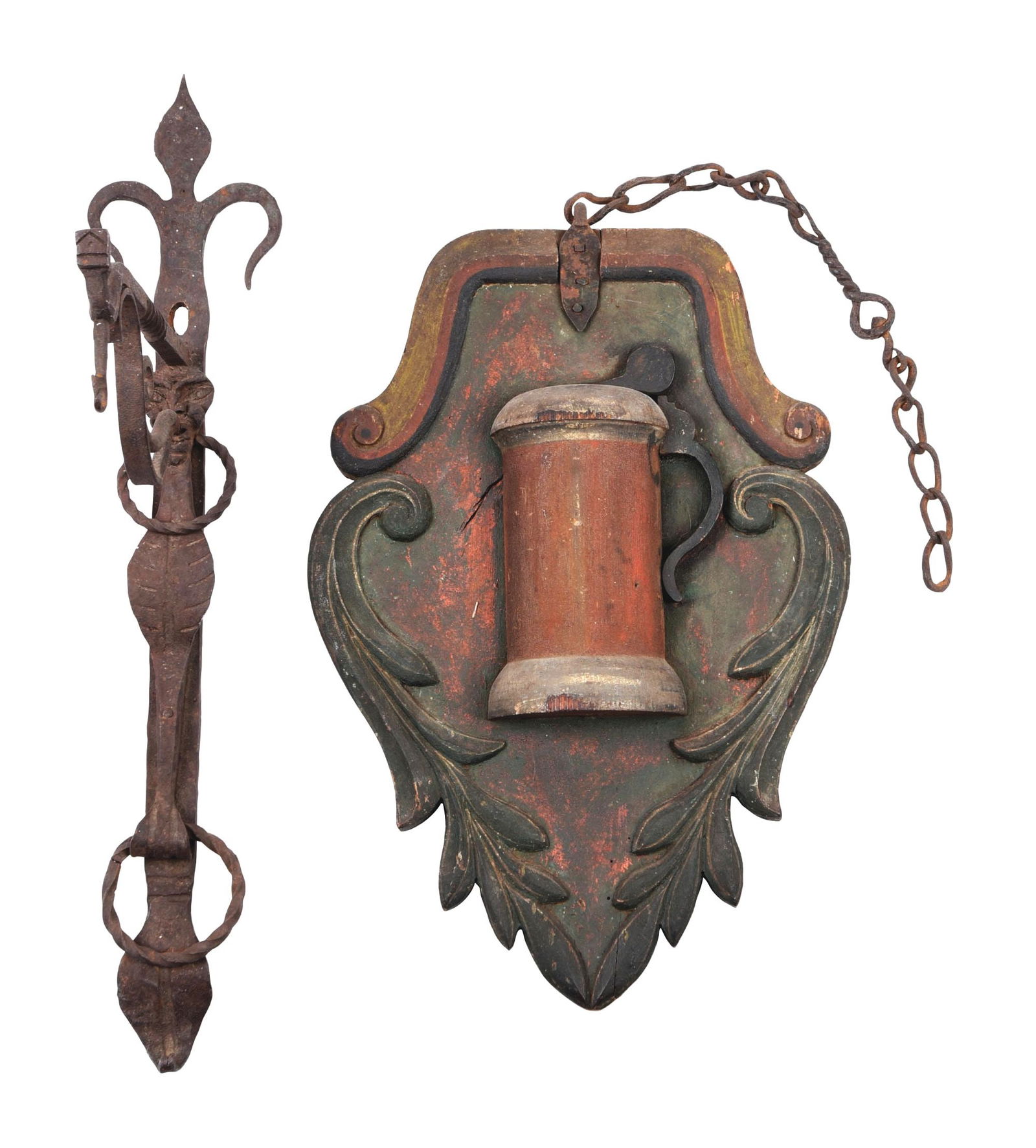 WOODEN PAINTED TRADE SIGN OF BULL (1 of 3)