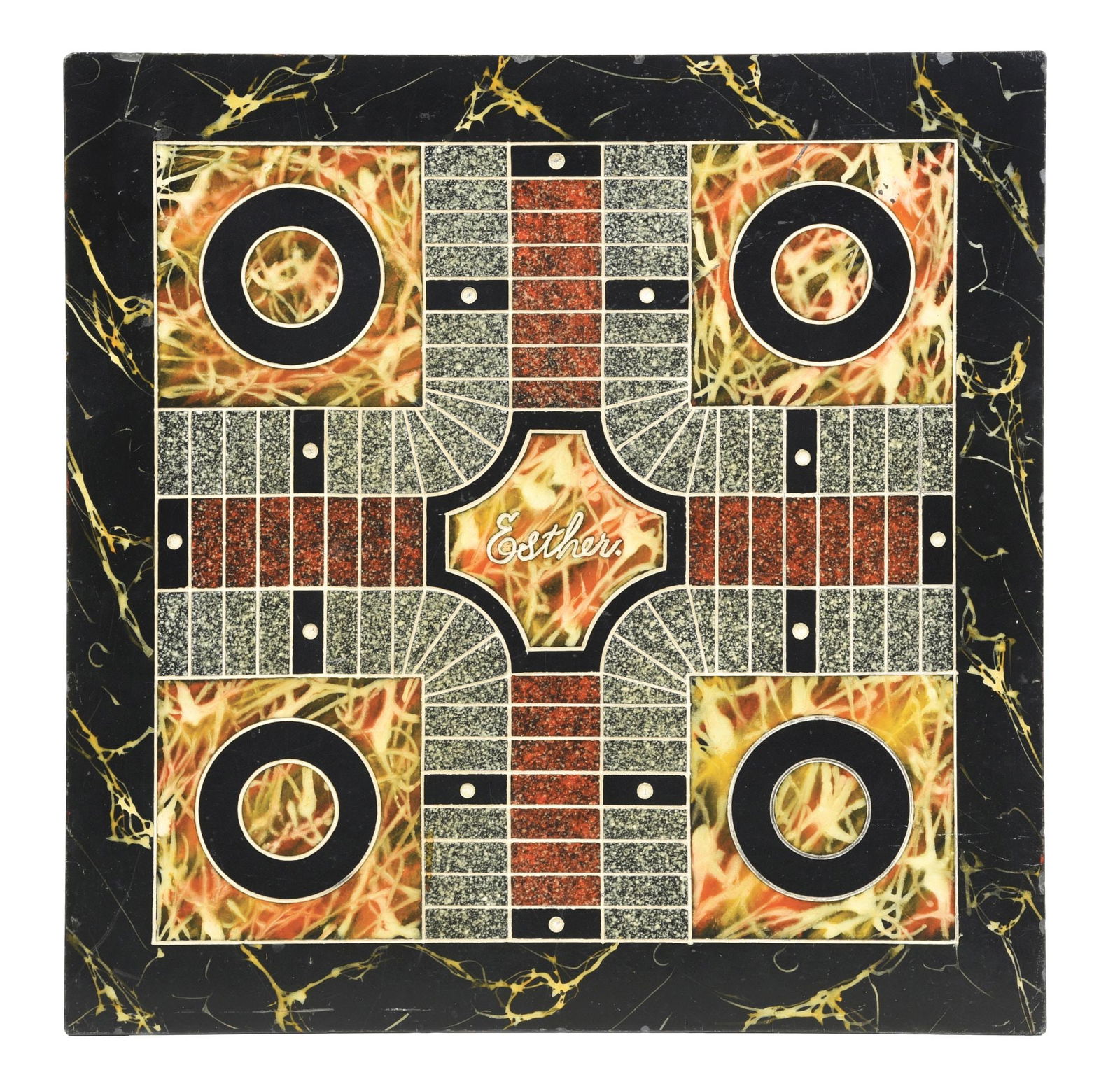 SLATE FAUX PAINTED GAME BOARD (1 of 4)