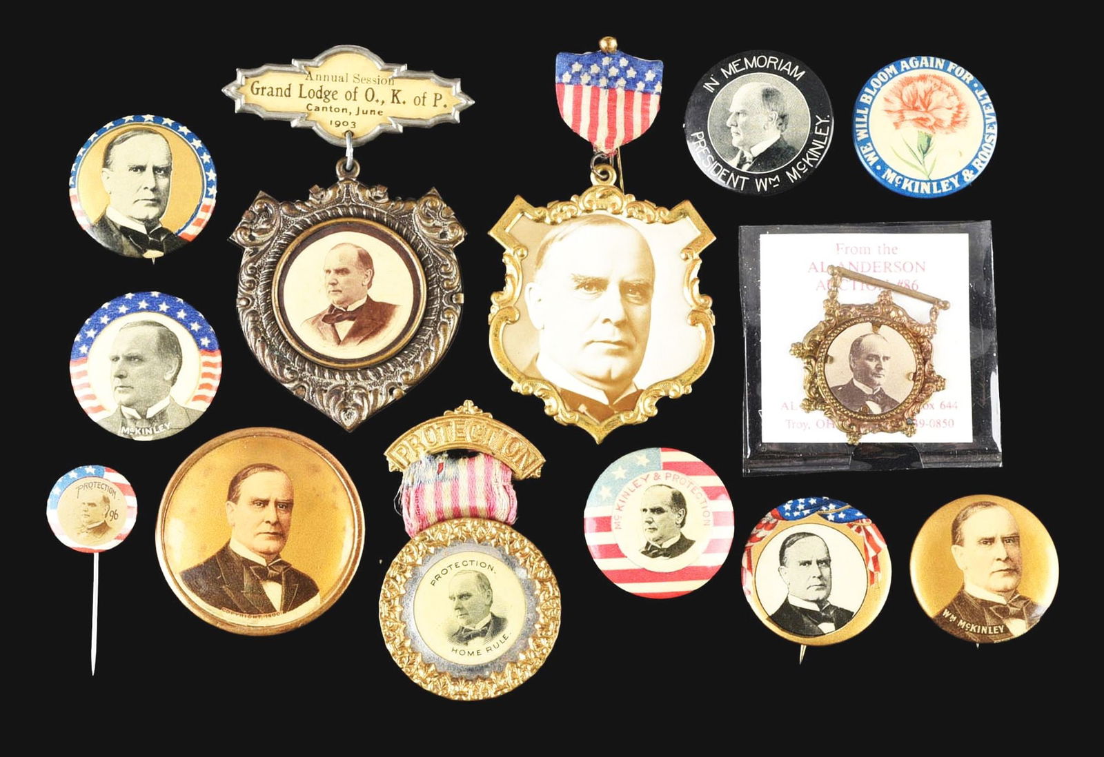 LOT OF 13: MCKINLEY SINGLE PICTURE ITEMS (1 of 2)