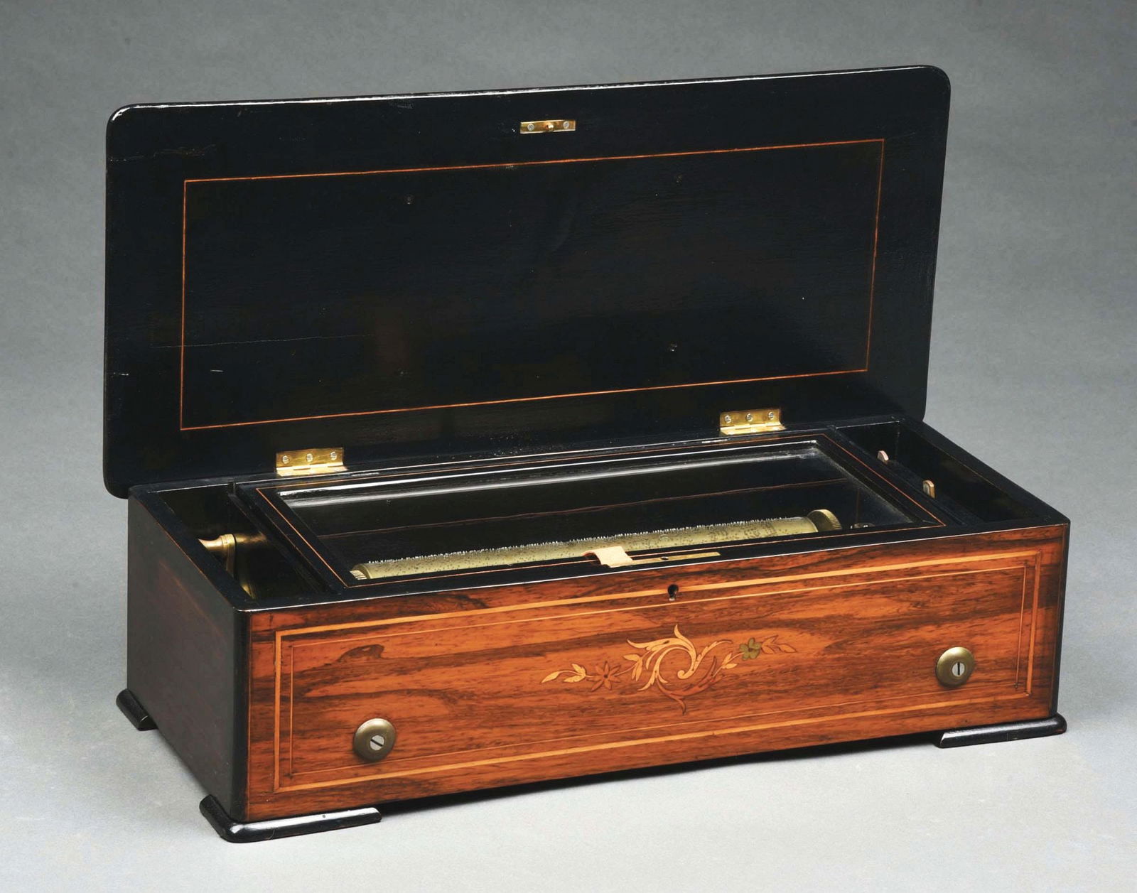 NICOLE FRÈRES PIANO FORTE KEYWIND, 13" CYLINDER MUSIC BOX (1 of 5)