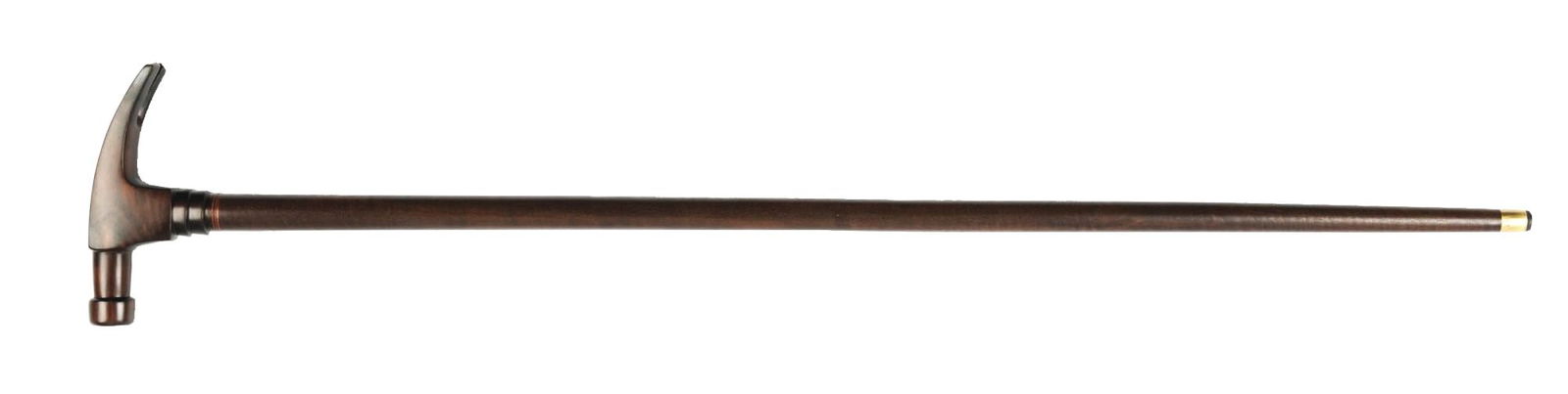 ANTIQUE WALKING STICK WOODEN CANE W/ HAMMER HANDLE (1 of 5)