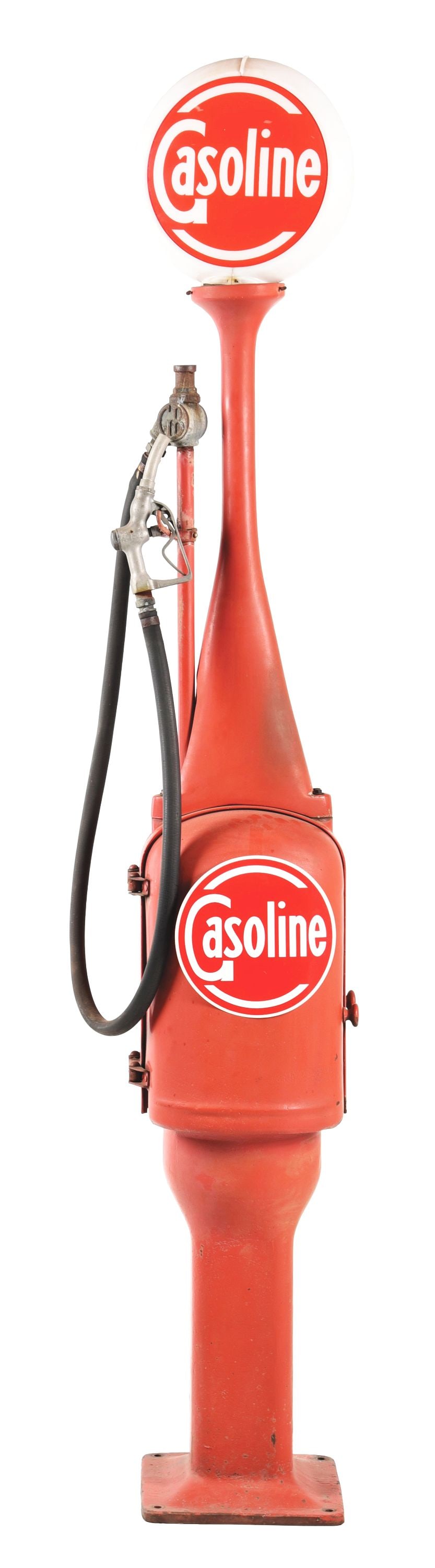 GILBERT & BARKER MODEL #88 GAS PUMP RESTORED IN RED. (1 of 6)