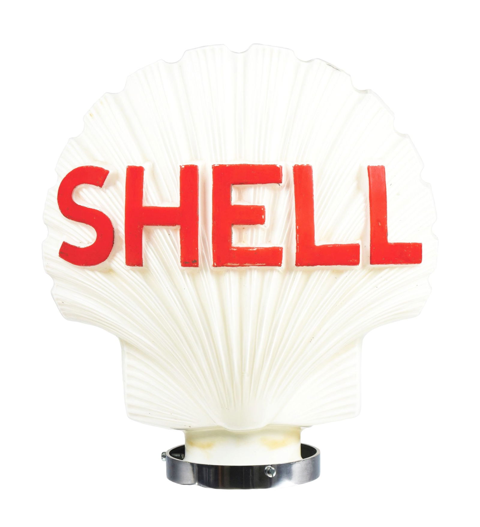 SHELL GASOLINE ONE PIECE CAST GLOBE. (1 of 4)