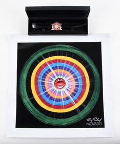 LOT OF 2: KENNY SCHARF WATCH AND POSTER