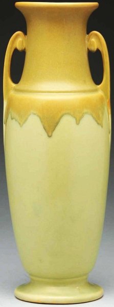 Roseville Carnelian I Floor Vase.: A few factory glaze misses at base edge. Condition (Excellent). Size 18 - 1/2" T.