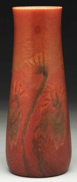 Rookwood Vellum Floral Vase.: Artist signed A (Louise Abel) and dated 1920. Shape #950C V for Vellum. Condition (Excellent). Size 11" T.