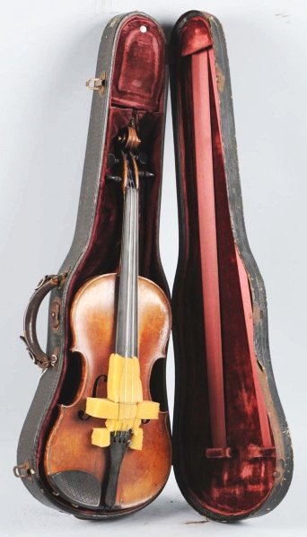 Antique Heinr. Zimmerman Violin in Case.: No bow. Condition (Excellent). Size Case: 32" L. ADDITIONAL INFO: Title has been updated to "Antique Heinr. Zimmerman Violin in Case.". Also, the violin is dated 1899, and numbered #113.