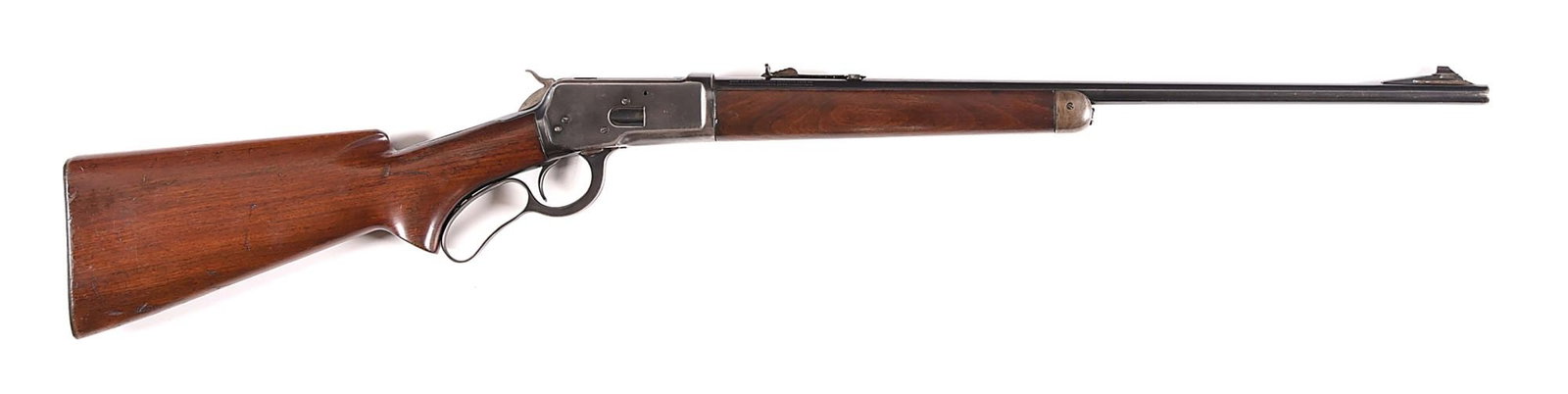 (C) WINCHESTER MODEL 65 LEVER ACTION RIFLE.: Of the 5,717 Model 65s produced, Madis lists only 1,277 produced in .32-20 WCF chambering. Assembled circa 1940s. Standard blued Winchester Proof steel barrel with ramped blade front sight and sportin