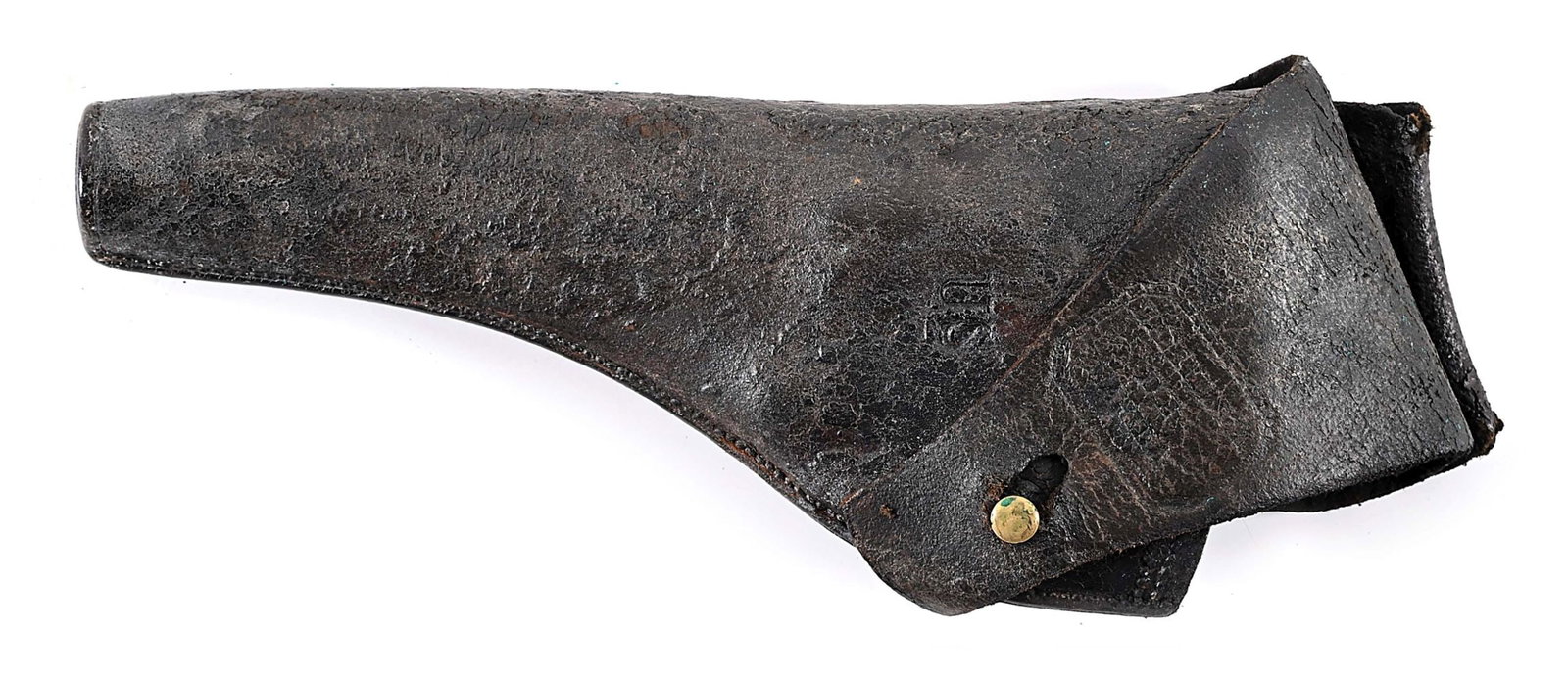 M1892 TYPE 1 MAESTRANZA DE MANILA .38 REVOLVER HOLSTER.: M1892 Type 1 Maestranza de Manila .38 caliber revolver holster. The holster has the impressed “US” designation, while the flap is impressed “Maestranza de Manila” (Manila Ordna