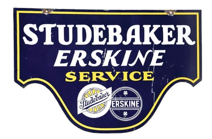 PORCELAIN STUDEBAKER ERSKINE SERVICE SIGN.