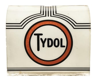 TYDOL GASOLINE NATIONAL CURVED AD GLASS PANEL.