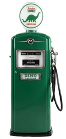 BENNETT MODEL #966 GAS PUMP RESTORED IN SINCLAIR GASOLINE.