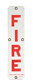 HORNI FIRE SIGNAL PORCELAIN SIGN AGS 95.