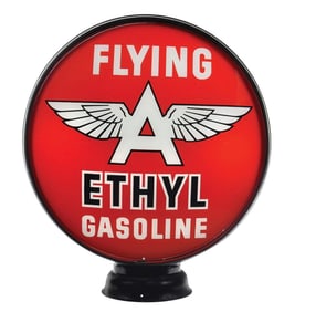 FLYING A ETHYL GASOLINE SINGLE 15" GLOBE LENS ON LOW PROFILE BODY.