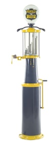 CORRECT MEASURE TEN GALLON VISIBLE PUMP RESTORED IN RICHFIELD GASOLINE.