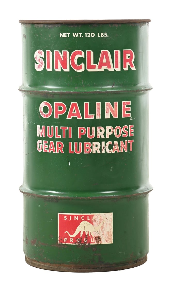 SINCLAIR OPALINE GEAR LUBRICANT 120LB GREASE BARREL. (1 of 4)