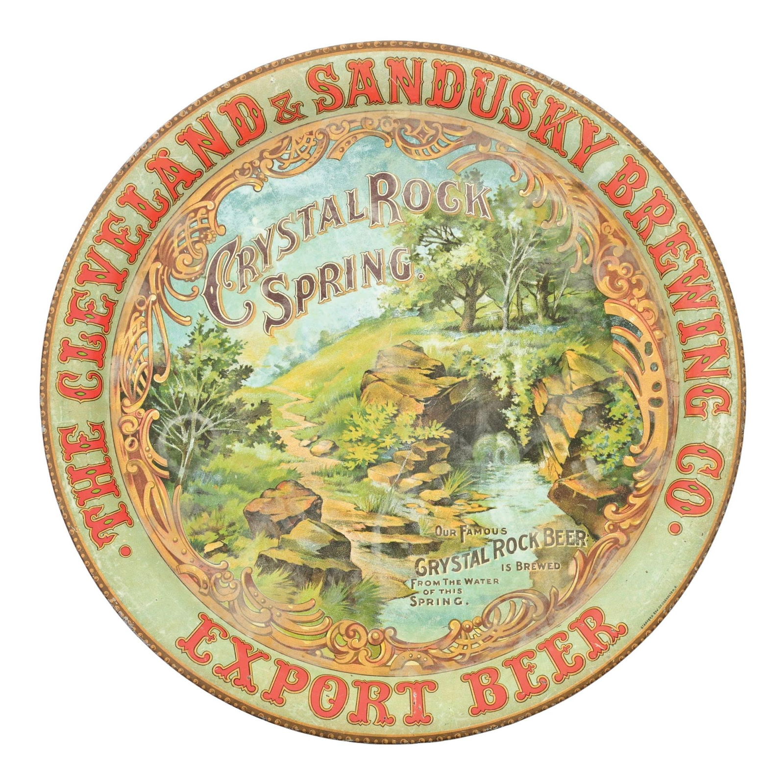 THE CLEVELAND & SANDUSKY BREWING CO SPRING BEER TRAY (1 of 2)