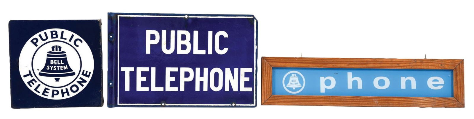 COLLECTION OF 3 BELL TELEPHONE SIGNAGE (1 of 2)