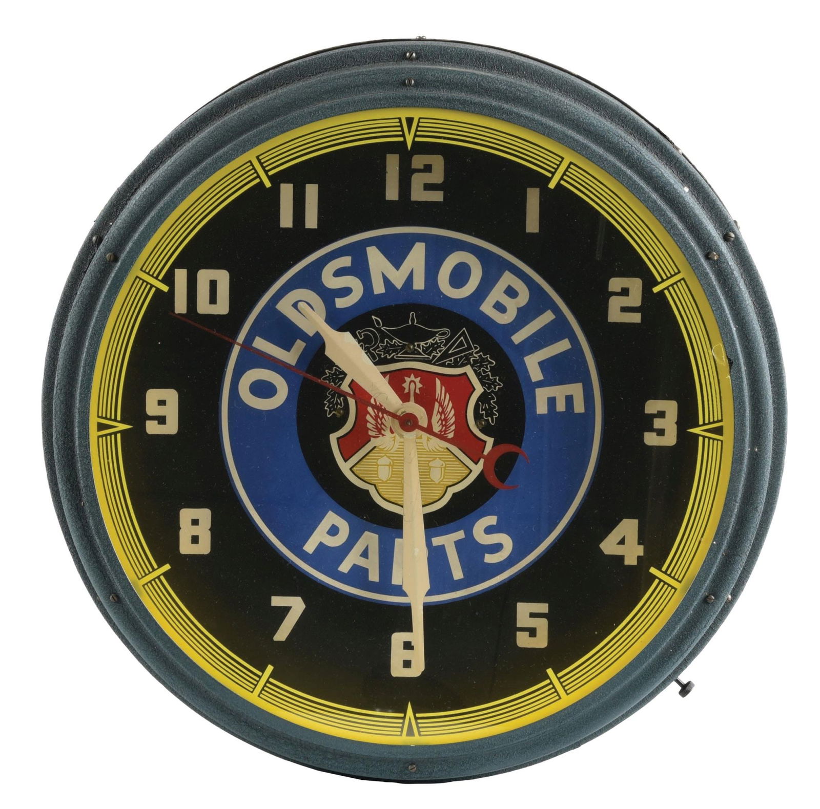 OLDSMOBILE NEON LIGHT-UP CLOCK (1 of 4)