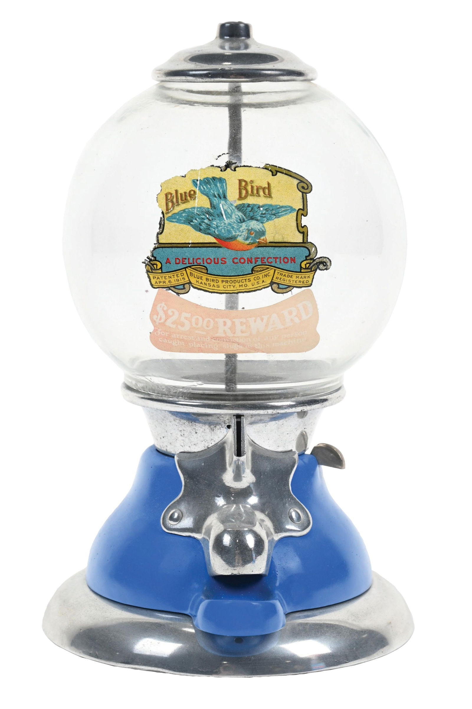 1¢ BLUE BIRD GUM VENDING MACHINE (1 of 4)