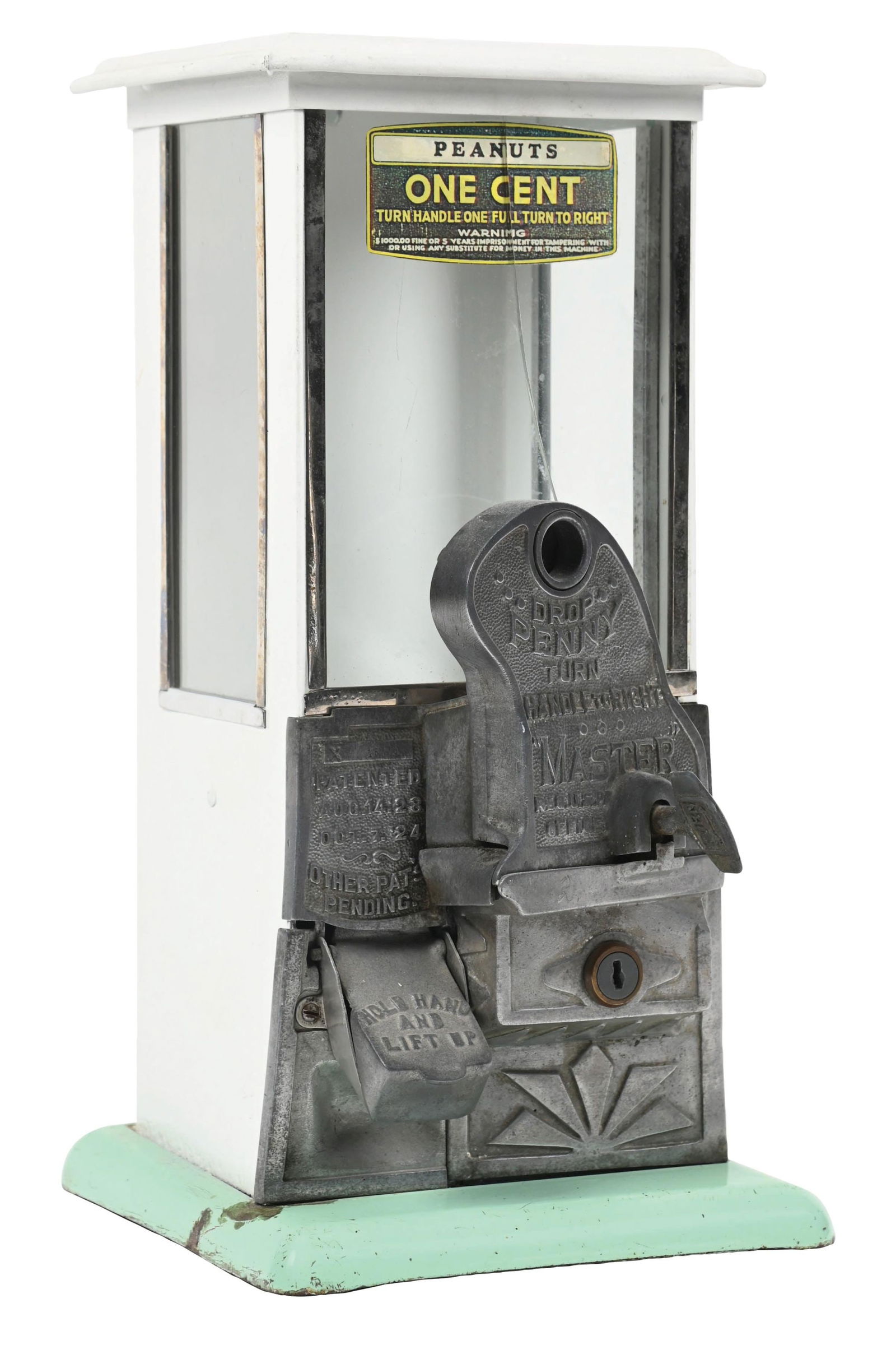 1¢ MASTER GOOSE NECK PEANUT VENDING MACHINE (1 of 4)