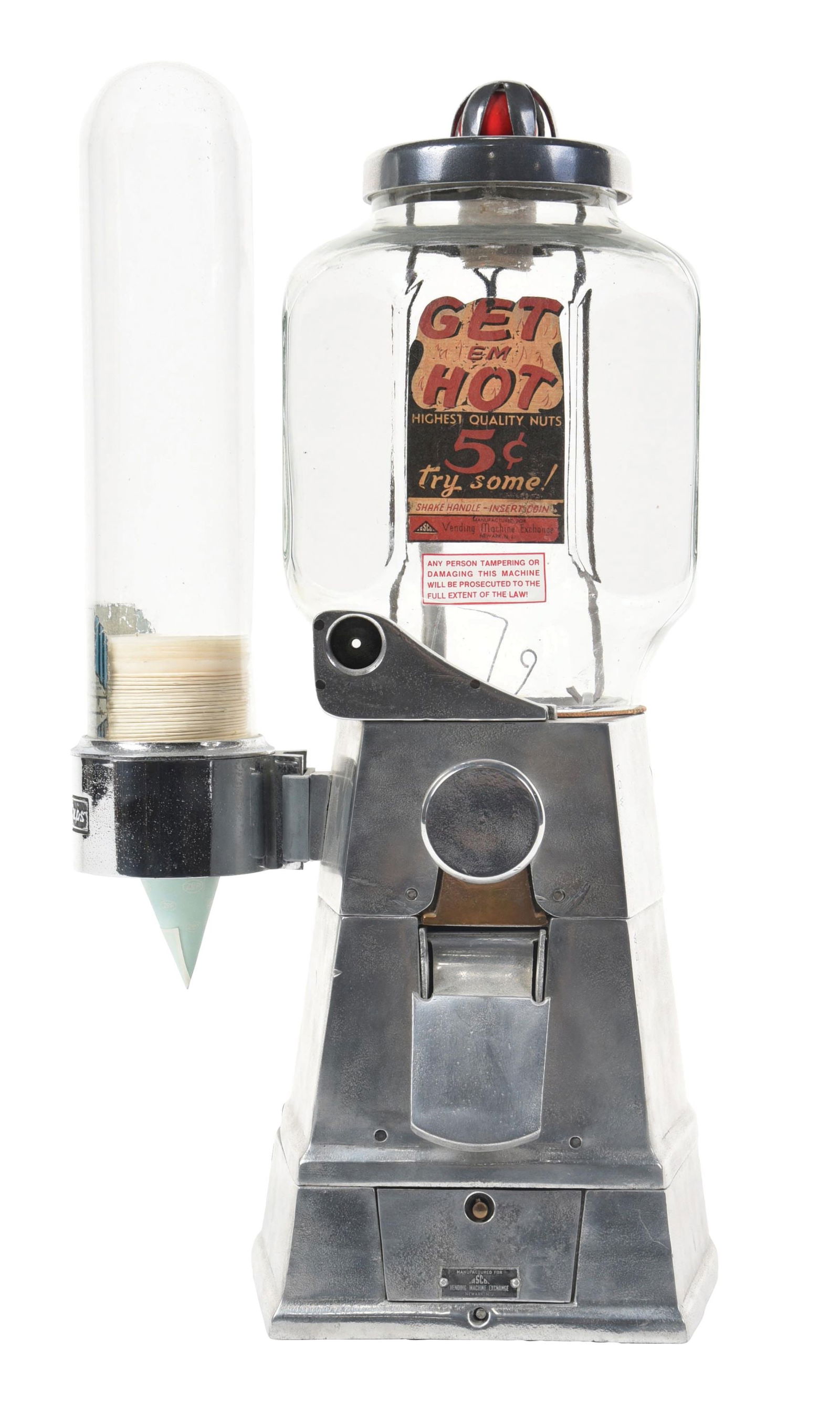 5¢ ASCO HOT NUT PEANUT VENDING MACHINE (1 of 5)