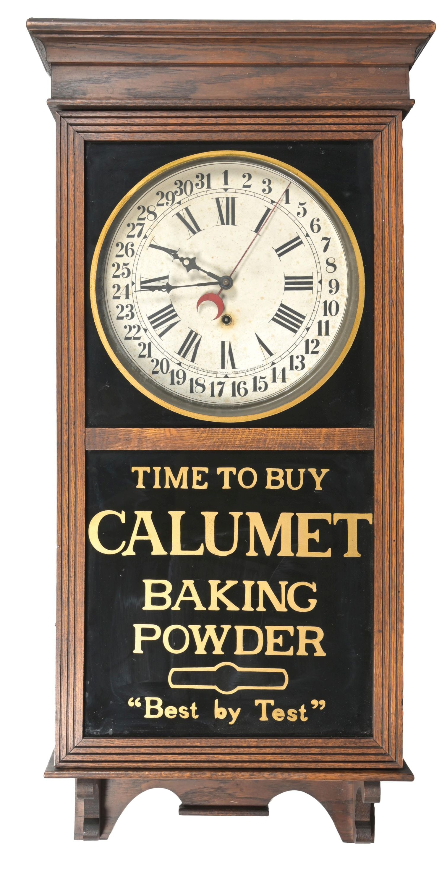 SESSIONS REGULATOR CLOCK ADVERTISING CALUMET BAKING POWDER (1 of 2)
