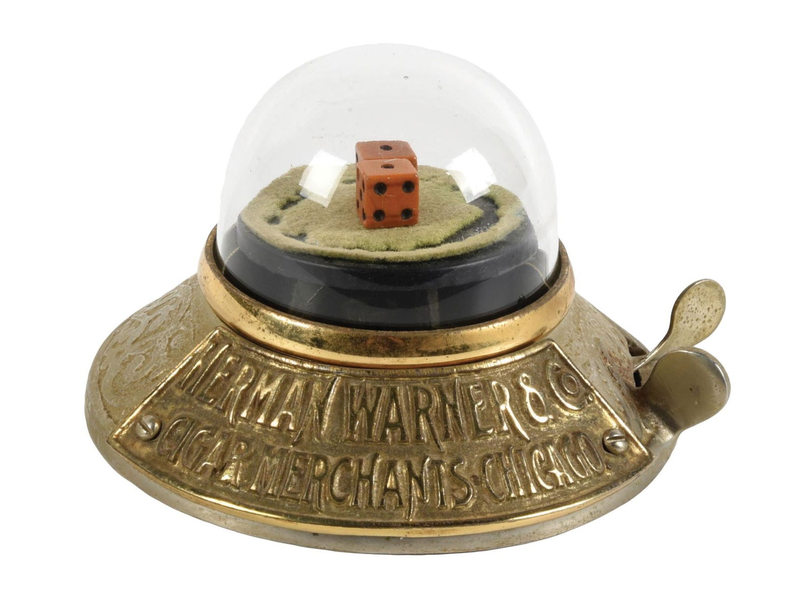 HERMAN WARNER & CO. CIGAR MERCHANTS DICE POPPER TRADE STIMULATOR (1 of 4)