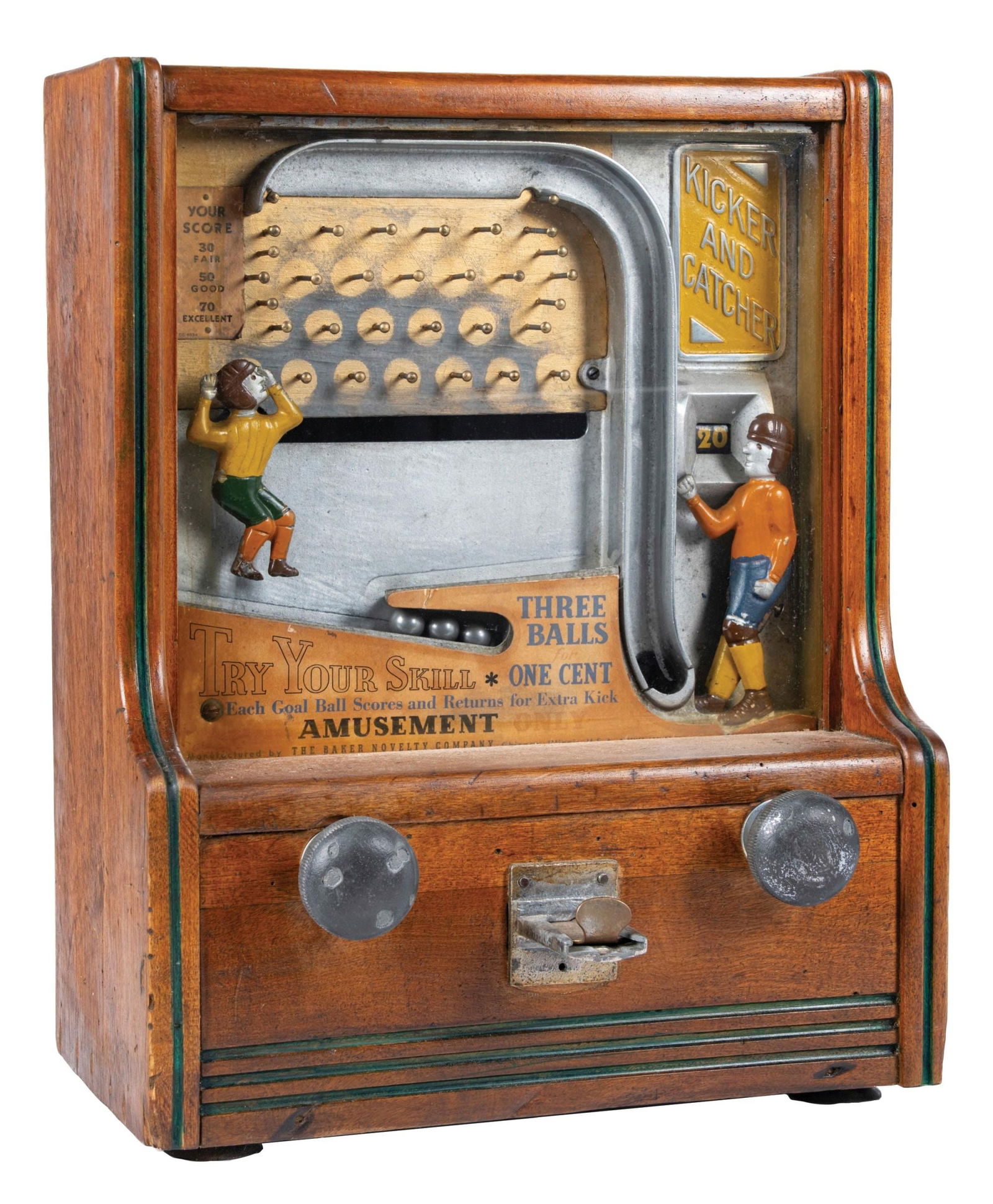 BAKER NOVELTY CO. KICKER CATCHER COUNTER GAME (1 of 6)