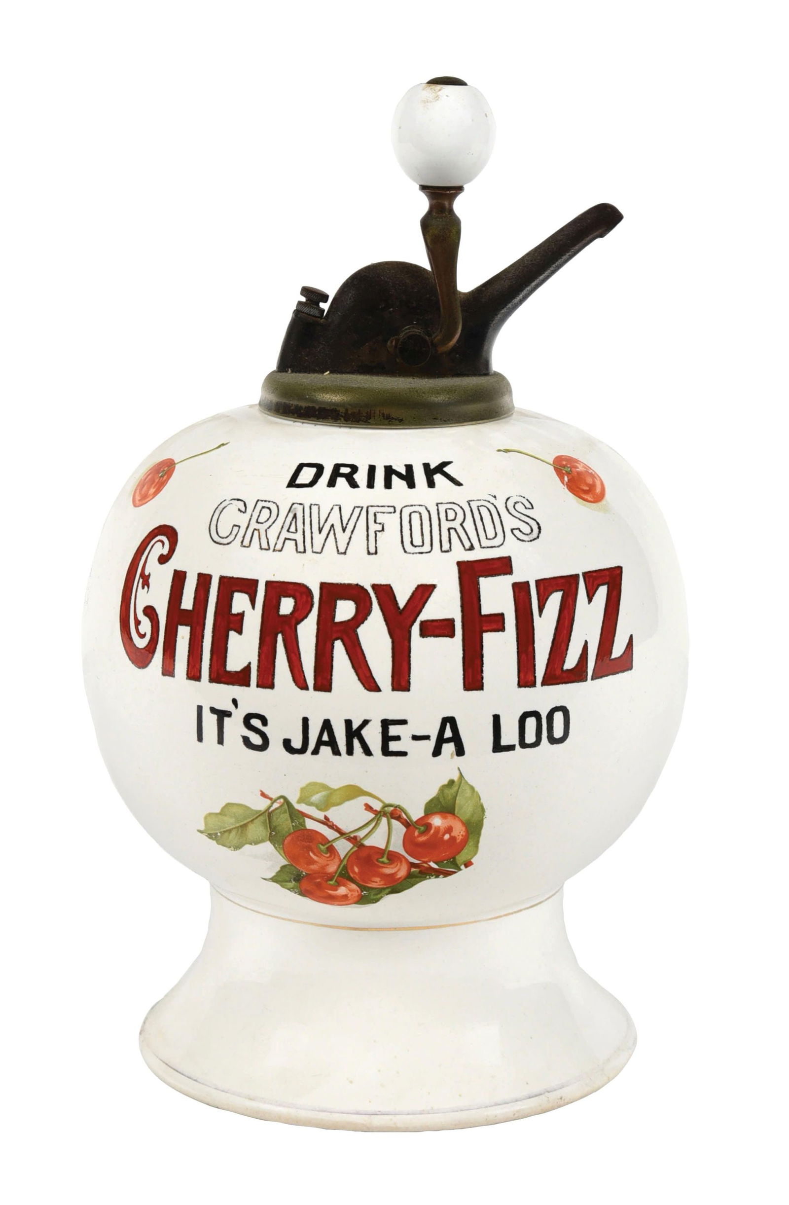 CRAWFORDS CHERRY FIZZ SYRUP DISPENSER (1 of 6)