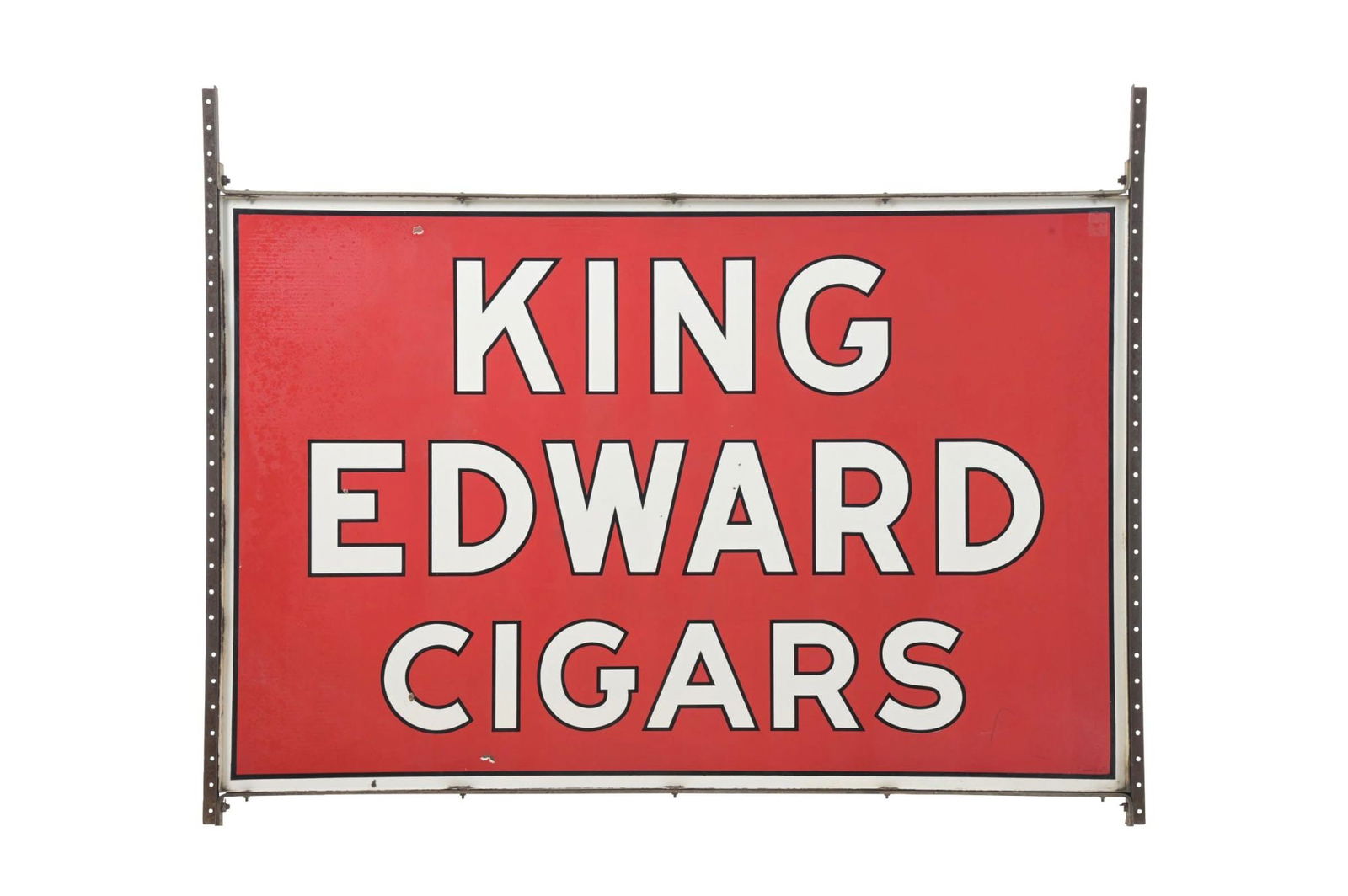 LARGE DOUBLE-SIDED PORCELAIN KING EDWARD CIGAR SIGN (1 of 2)