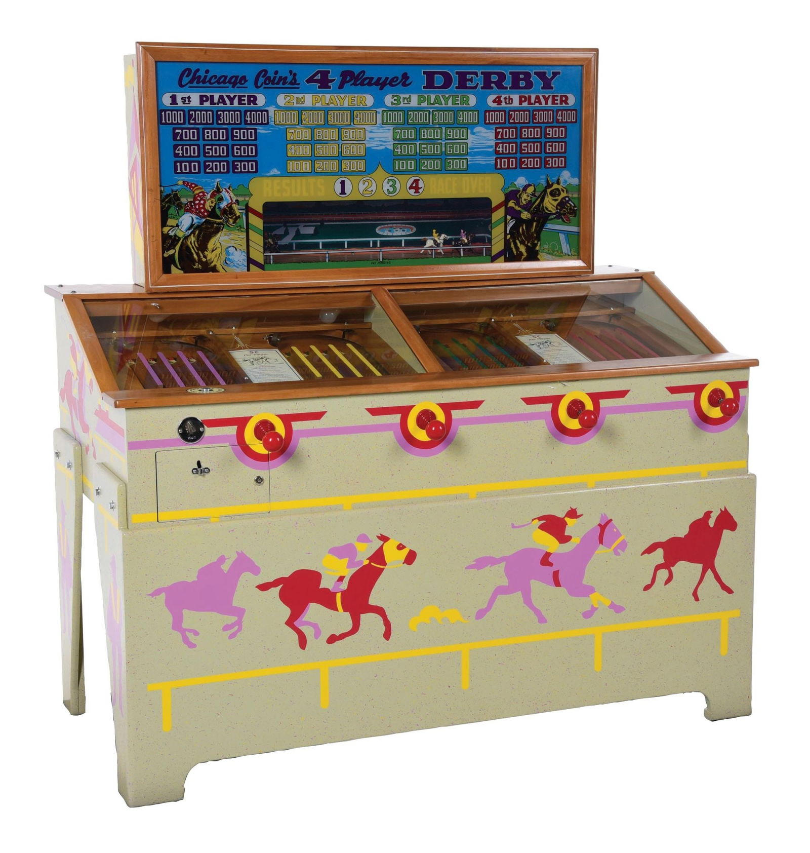 5¢ CHICAGO COIN'S 4-PLAYER DERBY ARCADE GAME (1 of 6)