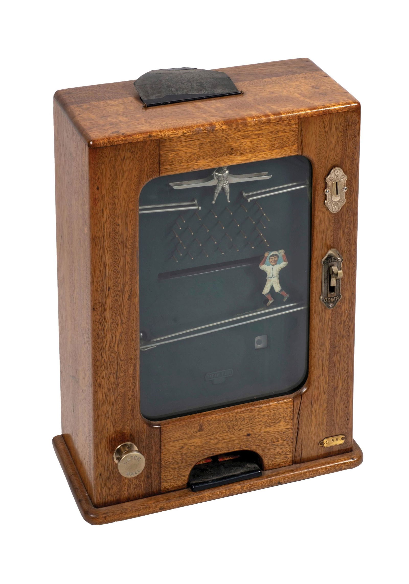 1¢ PAUPA AND HOCHREIM BASEBALL GUM VENDING MACHINE (1 of 4)