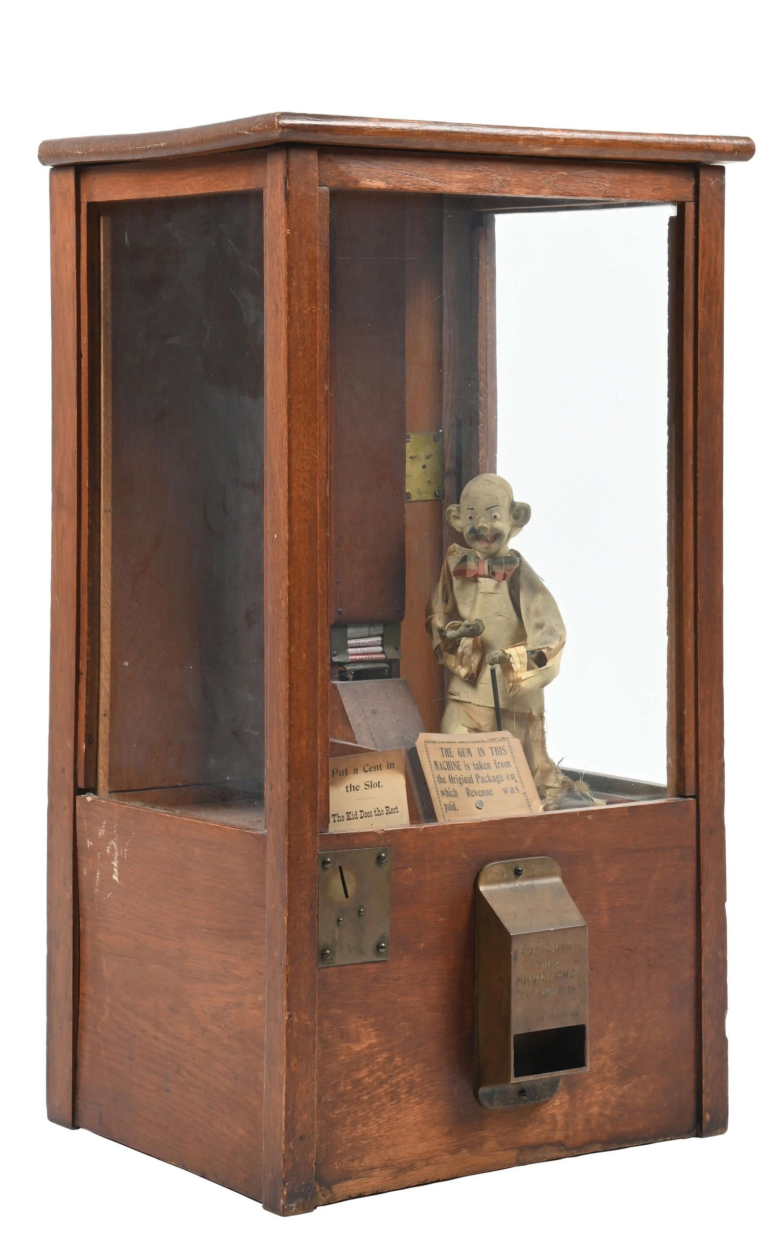 1¢ PULVER YELLOW KID GUM VENDING MACHINE (1 of 5)