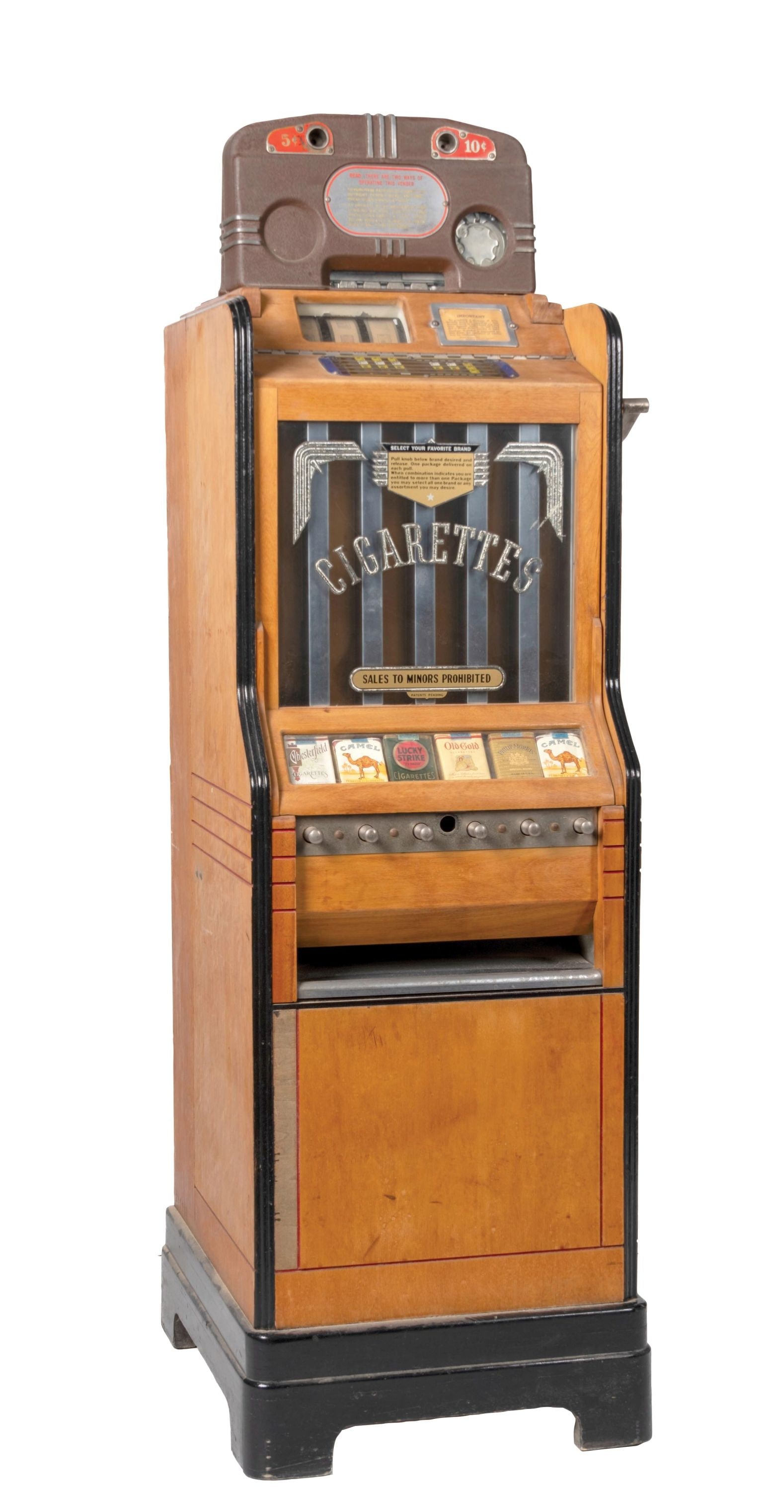 5 & 10¢ O.D. JENNINGS CIGA-ROLA FLOOR MODEL SLOT MACHINE (1 of 6)