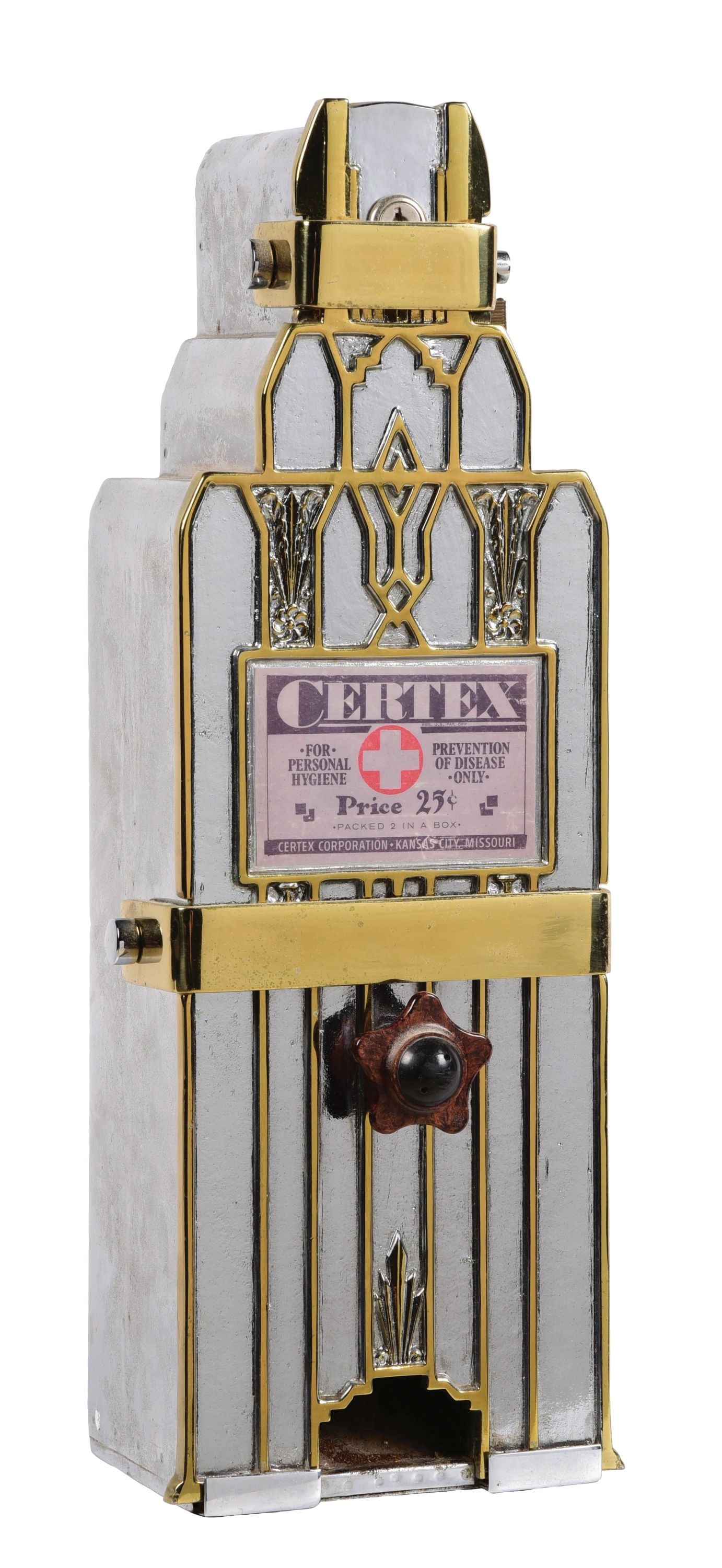 CERTEX ART DECO CONDOM VENDING MACHINE (1 of 4)