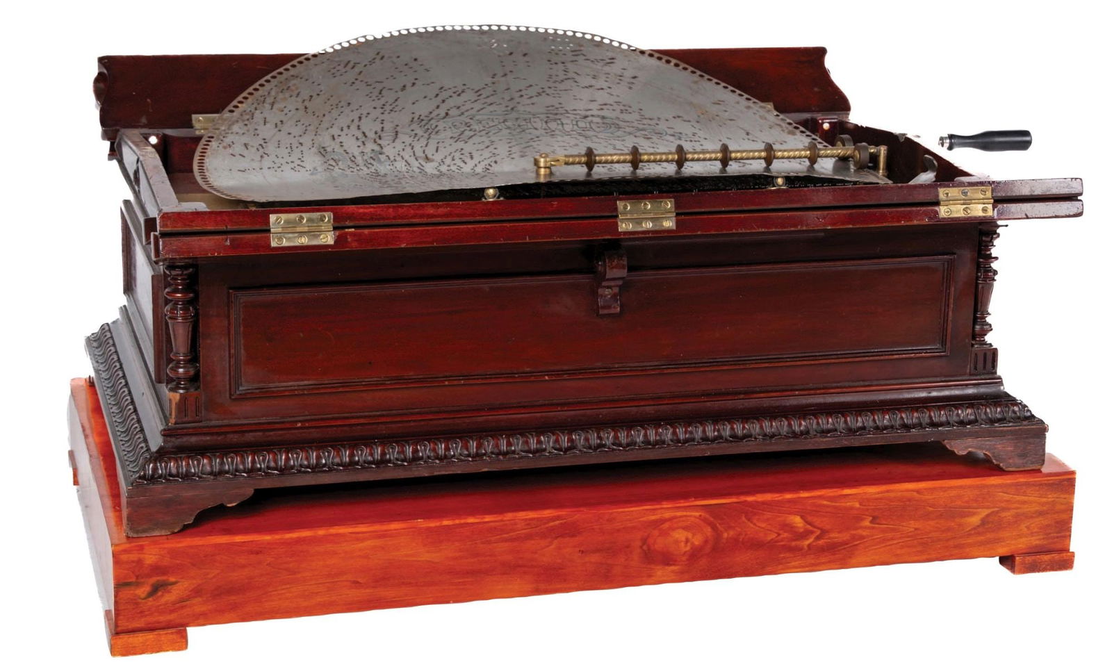 CASKET STYLE REGINA MUSIC BOX PLAYING 27" DISCS (1 of 9)